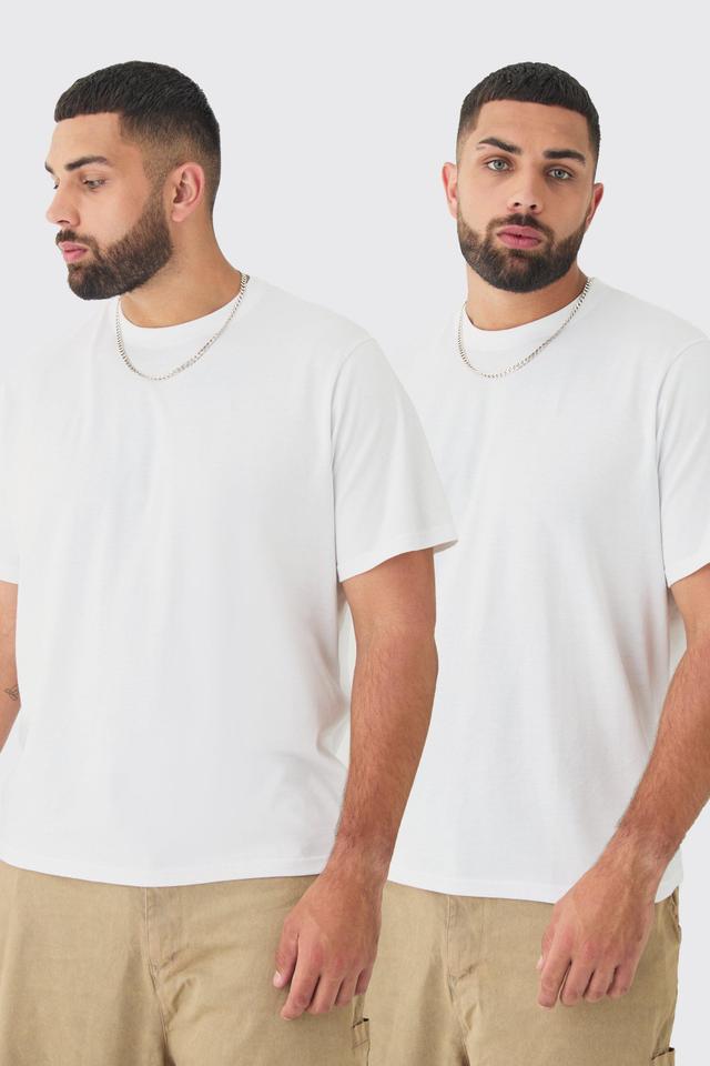 Plus 2 Pack Basic T-shirt | boohooMAN USA Product Image