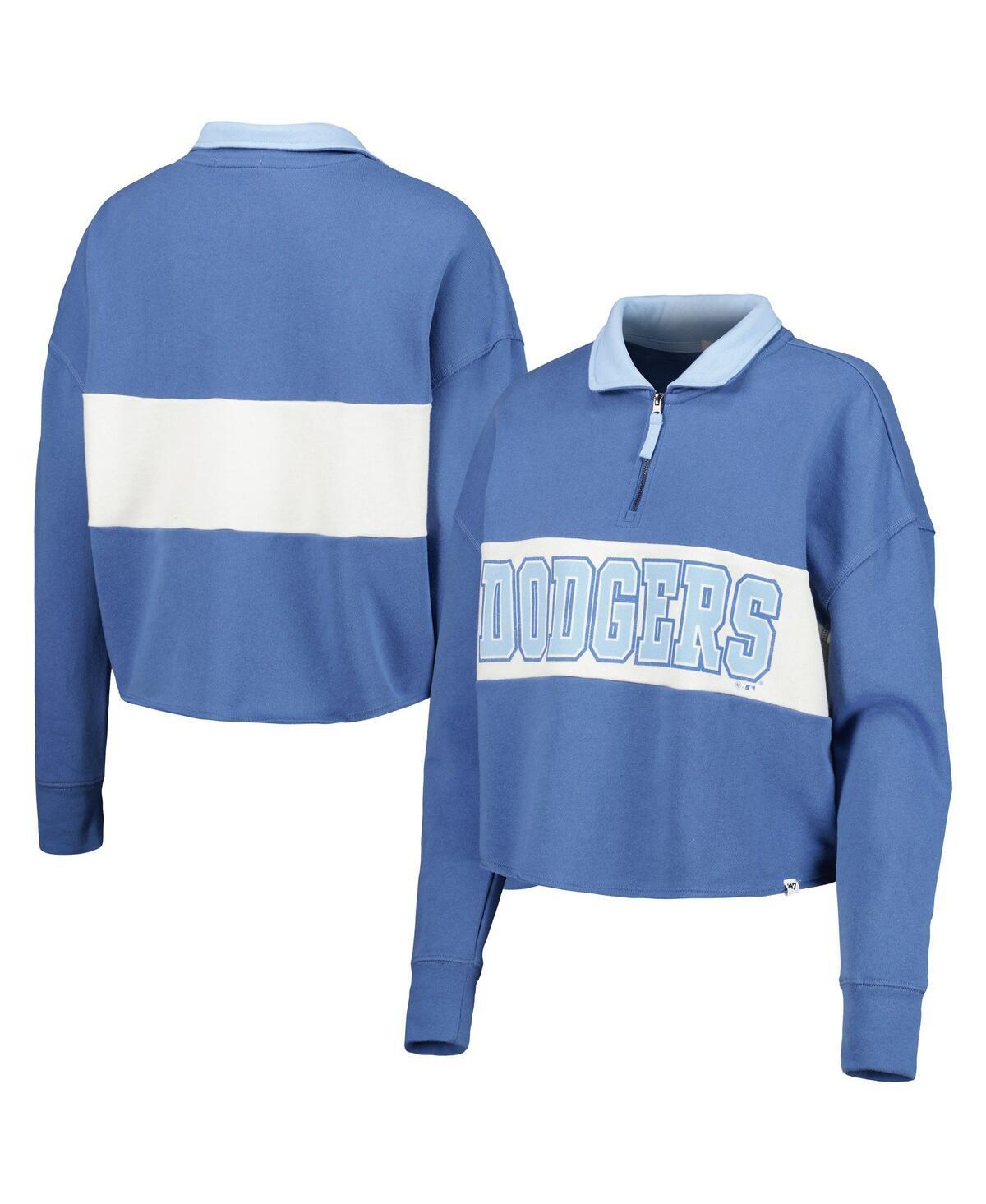 Womens 47 Royal Los Angeles Dodgers Remi Quarter-Zip Cropped Top Product Image