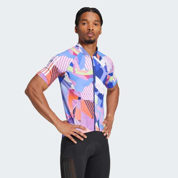 Essentials 3-Stripes Pattern Clash Cycling Jersey Product Image