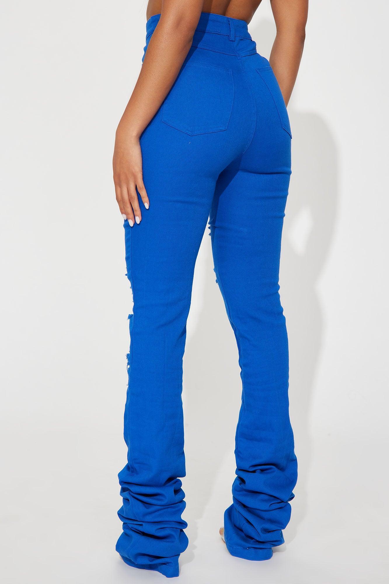 All The Attention Stacked Pant - Royal Product Image