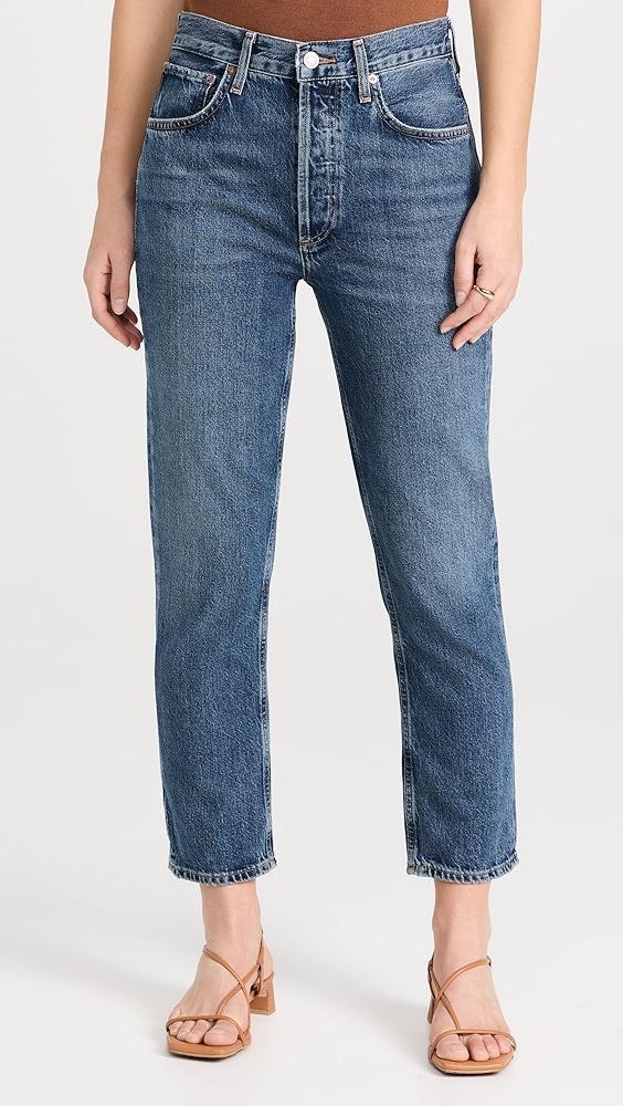 AGOLDE Riley Crop: High Rise Straight Jeans | Shopbop product image