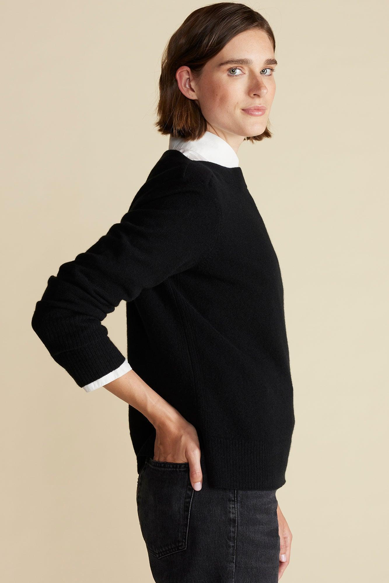 Nadia Cashmere Sweater - Licorice Black Product Image