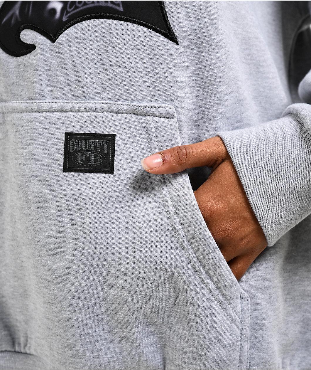 FB County Bold Embroidery Grey Hoodie Product Image