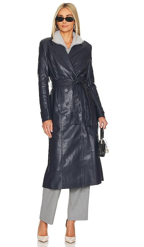 Bardot Vegan Leather Trench Coat Product Image