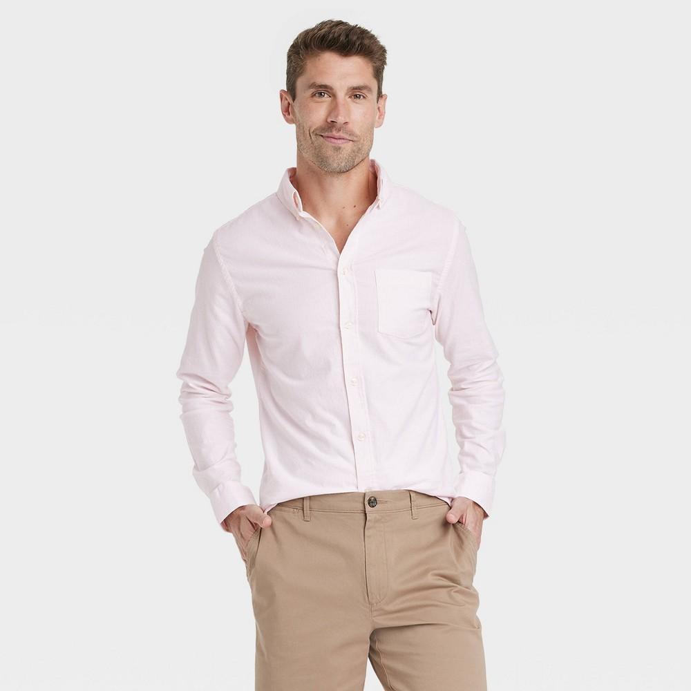 Mens Every Wear Slim Fit Long Sleeve Oxford Button-Down Shirt - Goodfellow & Co L Product Image