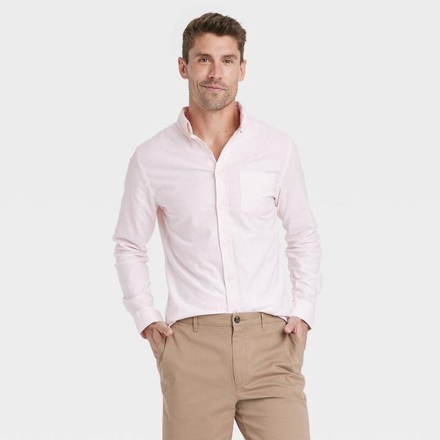 Mens Every Wear Slim Fit Long Sleeve Oxford Button-Down Shirt - Goodfellow & Co L Product Image