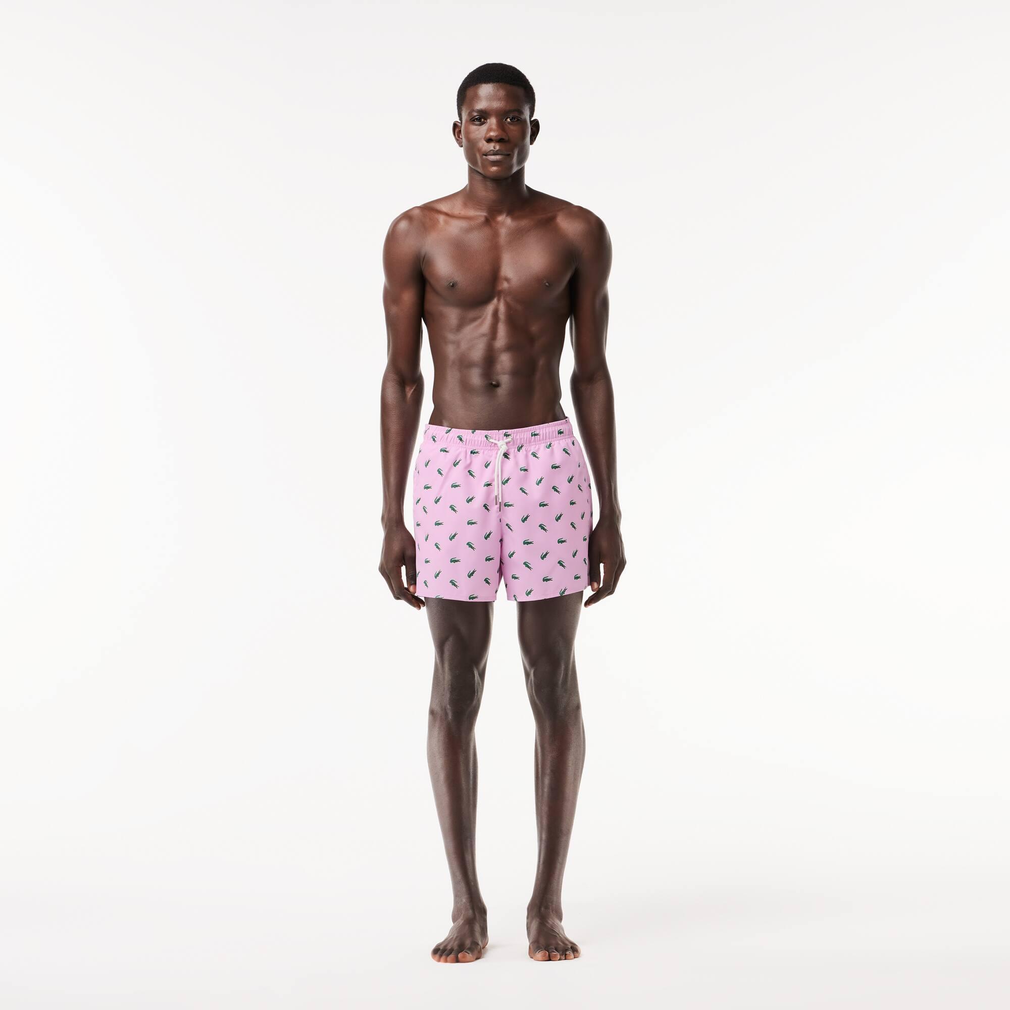 Crocodile Print Swim Trunks Product Image