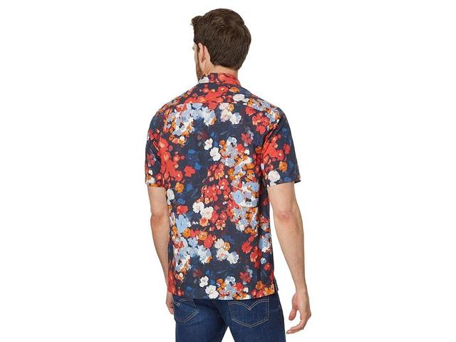 Ted Baker PIERRES Short Sleeve Regular Camo Floral Shirt (Dark ) Men's Jacket Product Image