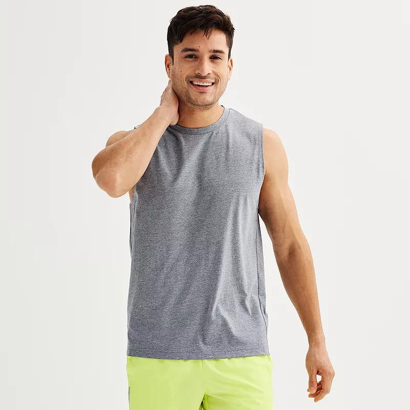 Mens Tek Gear Essential Muscle Tank Gray Grey Product Image