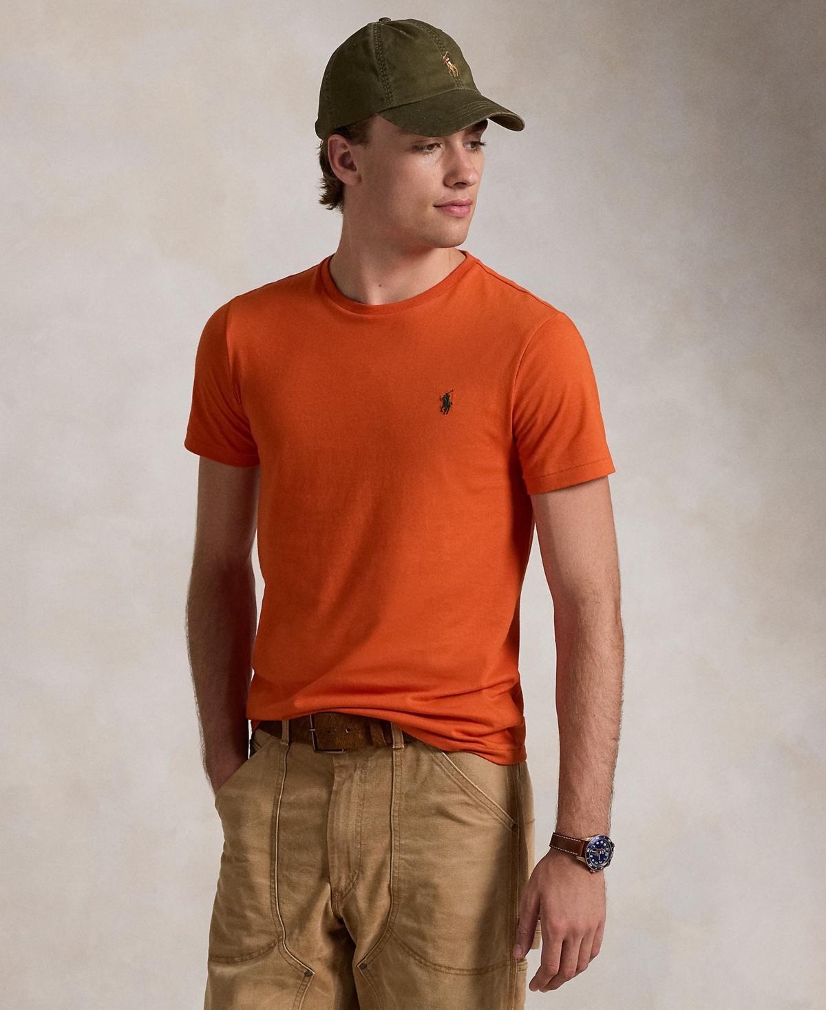 Men's Classic-fit Jersey Crewneck T-shirt In Orange Product Image