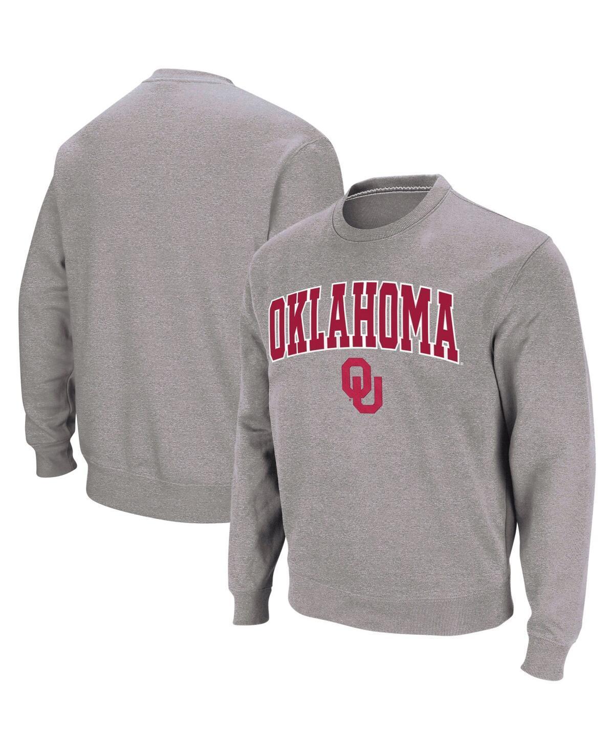 Colosseum Mens Oklahoma Sooners Arch & Logo Crew Neck Sweatshirt Product Image