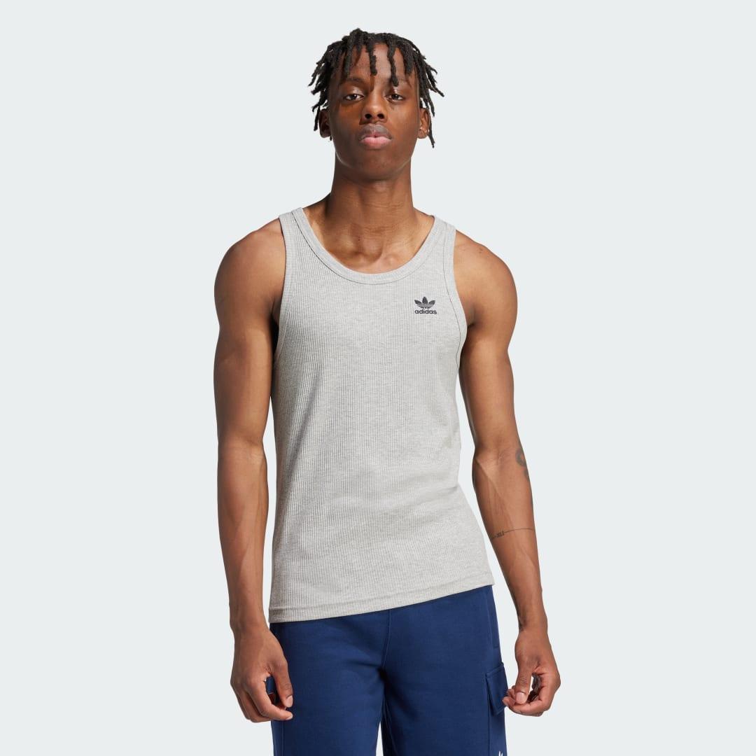 adidas Trefoil Essentials Tank Top Black L Mens Product Image