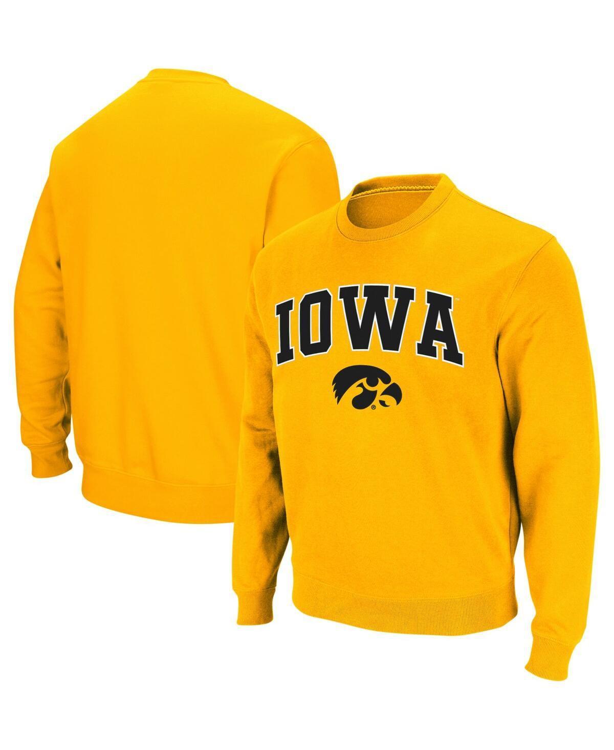 Mens Colosseum Iowa Hawkeyes Arch & Logo Crew Neck Sweatshirt Product Image