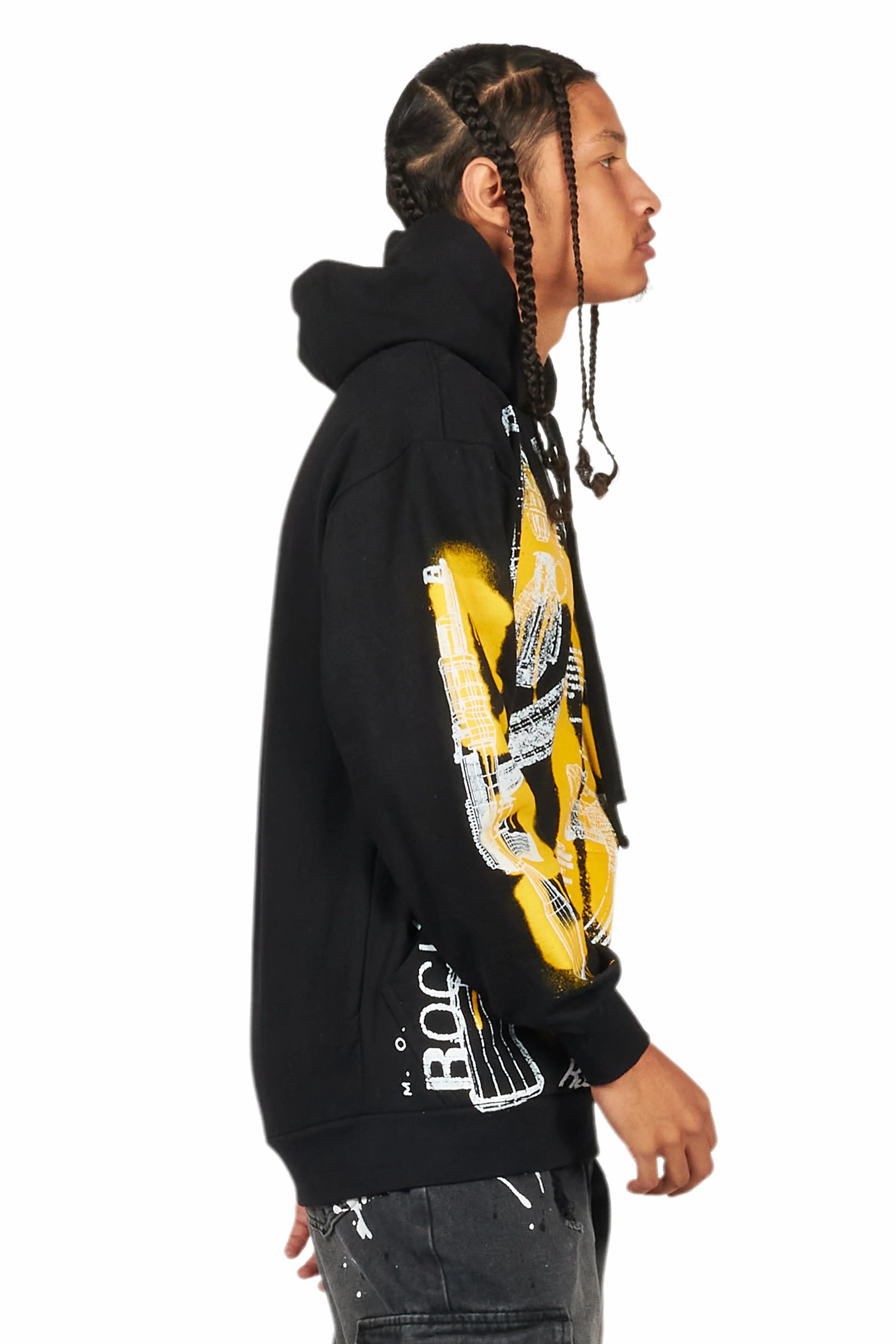 Nesta Black Graphic Hoodie Male Product Image