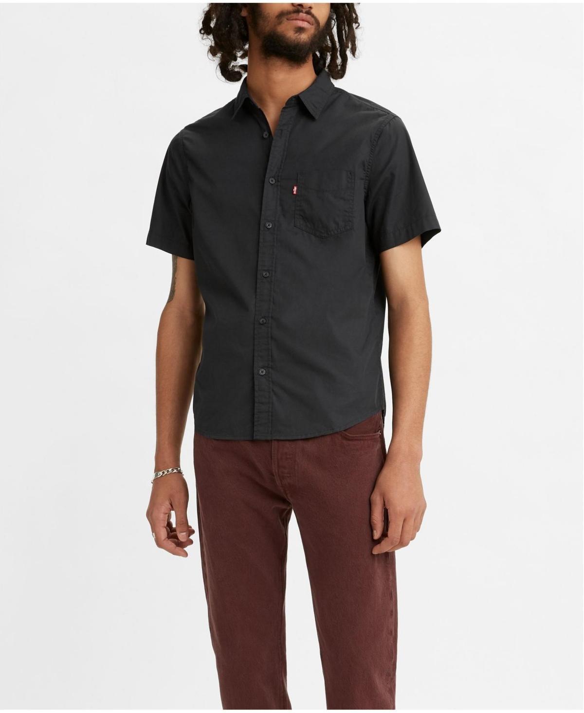 Levis Classic-Fit Short Sleeve Chambray Woven Shirt Product Image