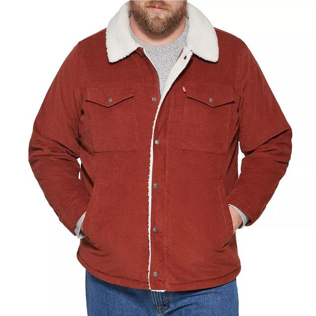 Big & Tall Levis Classic Corduroy Sherpa-Lined Trucker Jacket, Mens Product Image