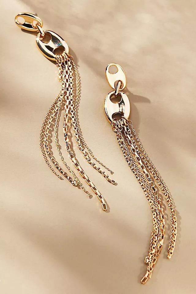 Pop Tab Slinky Fringe Drop Earrings Product Image