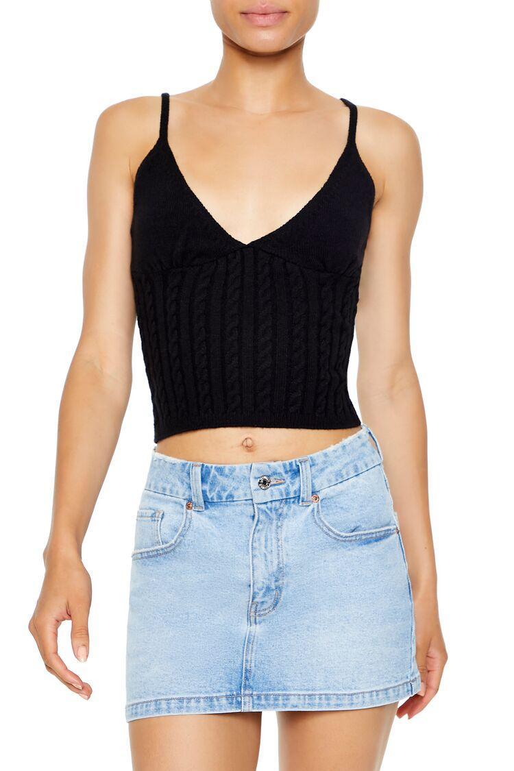 Cropped Sweater-Knit Cami | Forever 21 Product Image