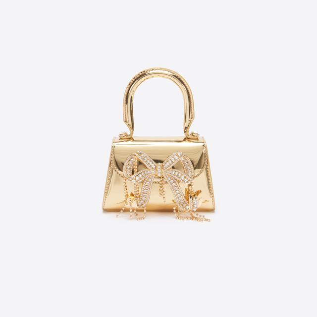 Gold Metallic Micro Bow Bag Product Image