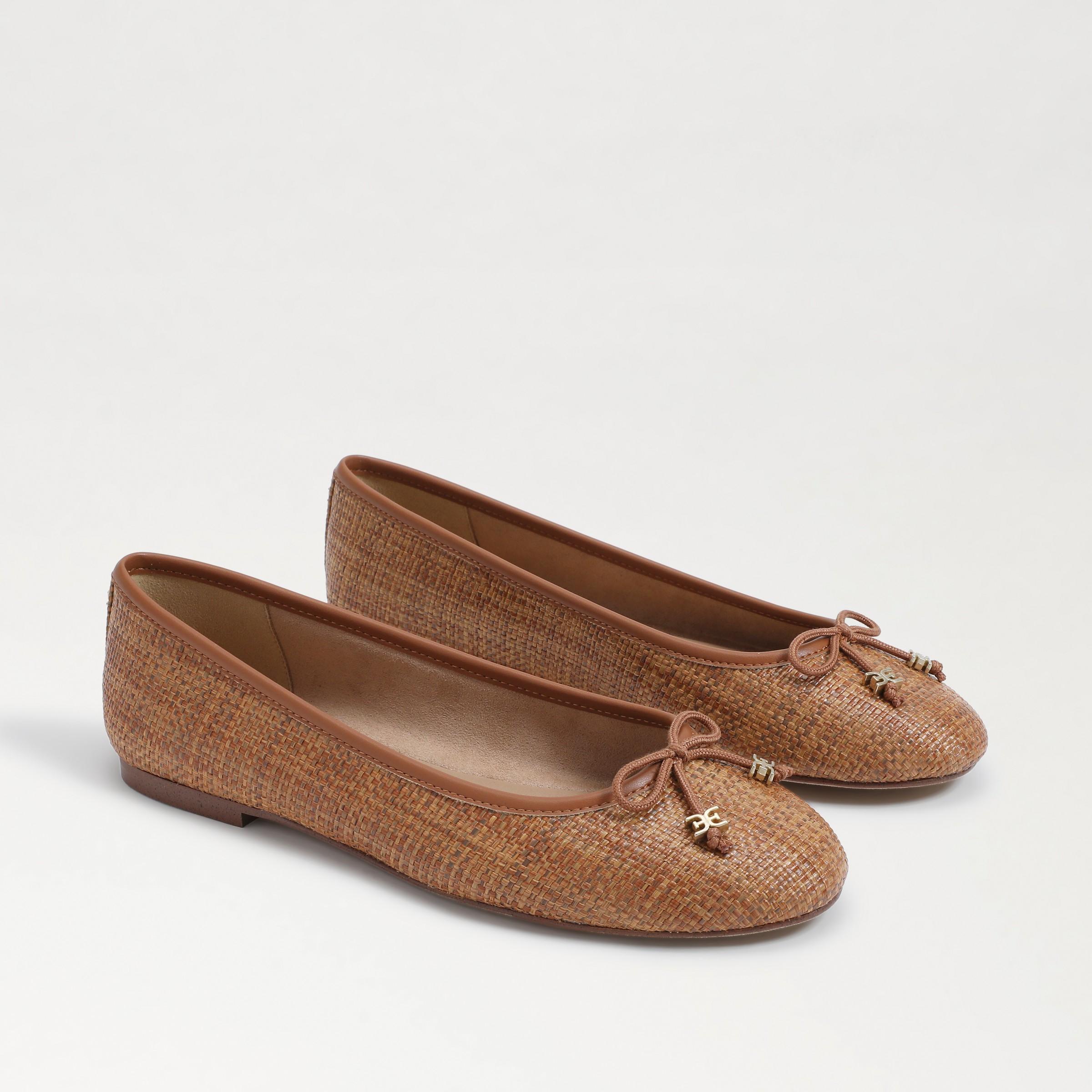 Sam Edelman Felicia Luxe Raffia Bow Detail Ballet Flats Product Image