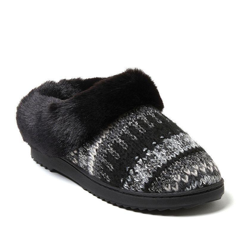 Dearfoams Hannah Festive Knit Womens Clog Slippers Product Image