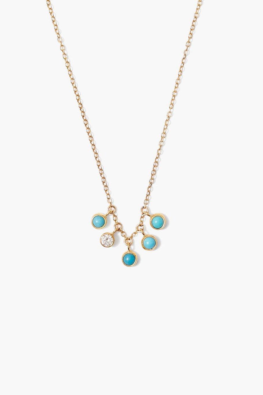 Chan Luu Diamond Bezel & Turquoise Necklace Product Image