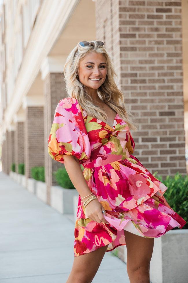 Stand Your Ground Multi Printed Mini Dress Product Image