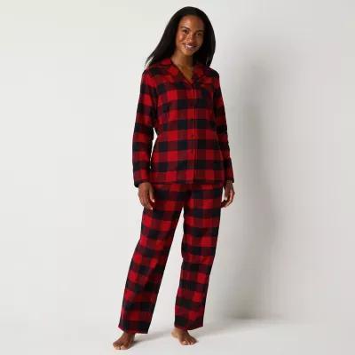 North Pole Trading Co. Womens Tall Flannel Long Sleeve 2-pc. Matching Family Pant Pajama Set Product Image