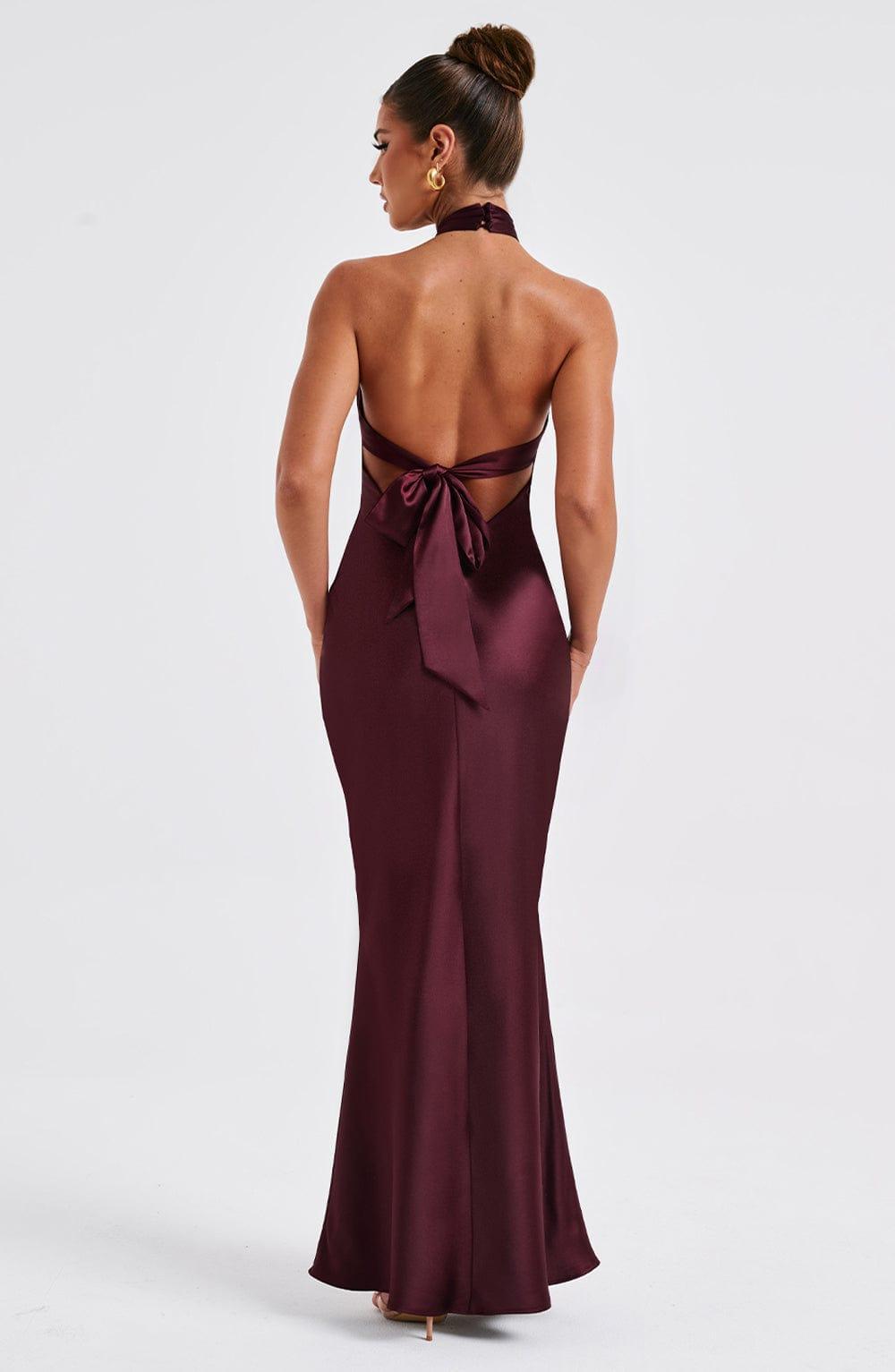 Dimitra Maxi Dress - Burgundy Product Image