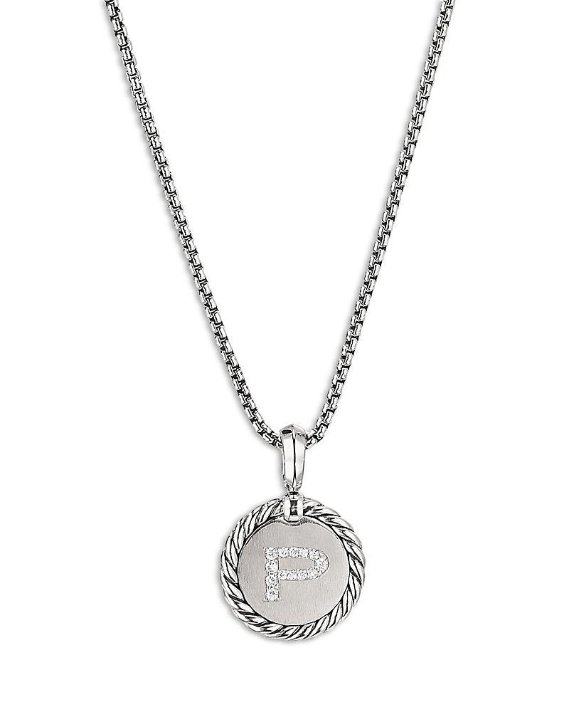 Womens Initial Charm with Pav Diamonds Product Image