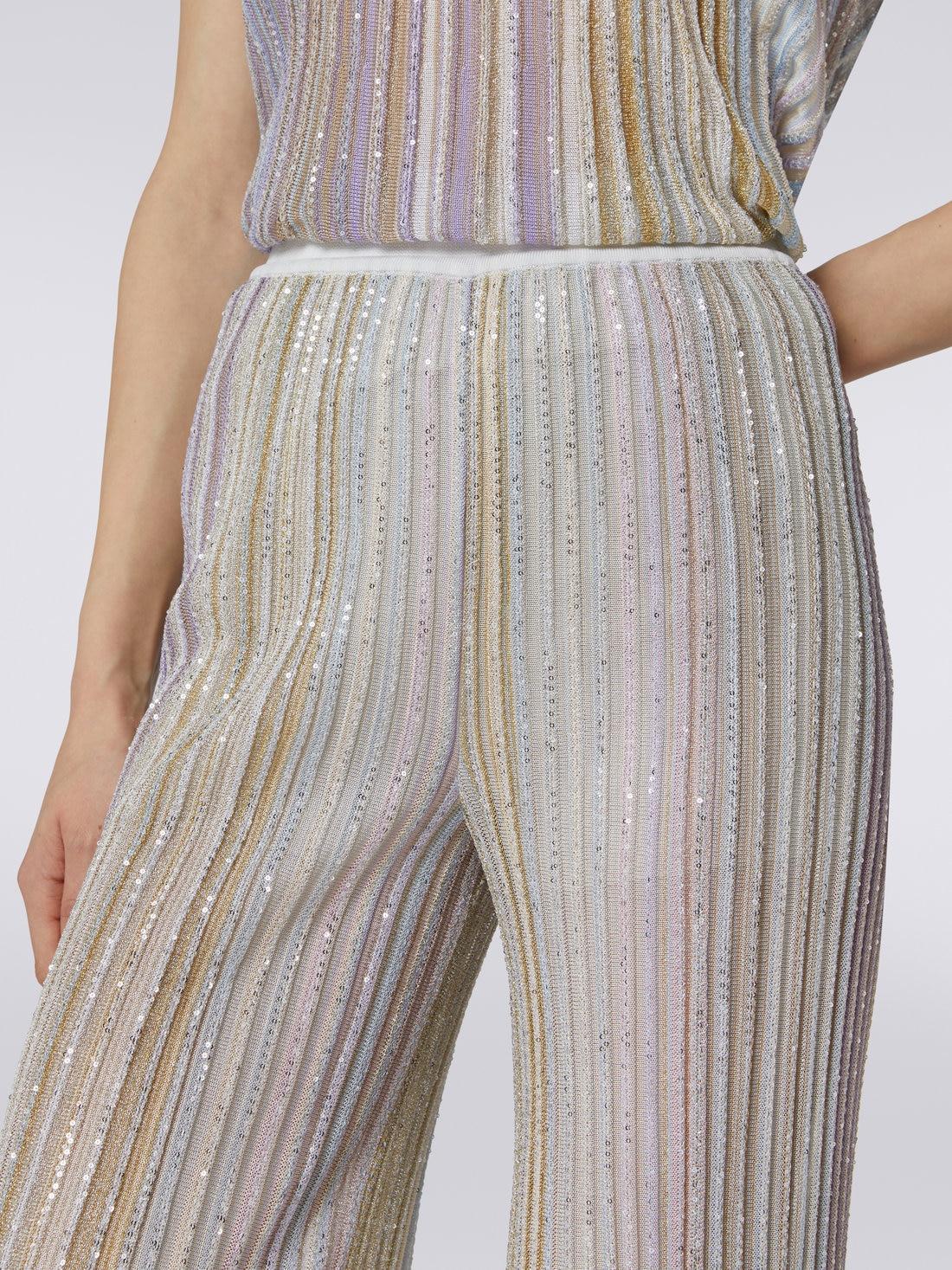 Flared pleated viscose blend trousers with sequins Multicoloured | Missoni product image