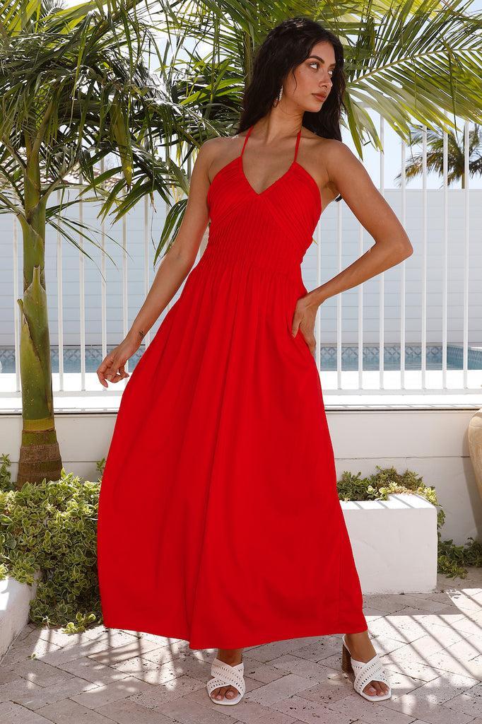 Cross My Heart Maxi Dress Red product image