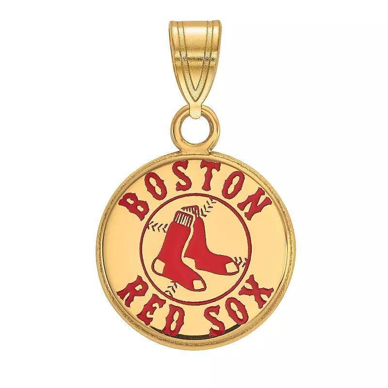 LogoArt Sterling Silver Boston Red Sox Small Enameled Pendant, Womens Product Image