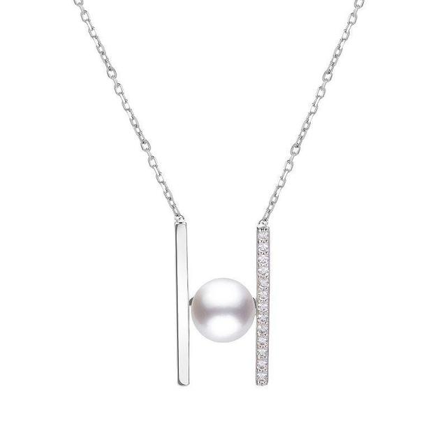 Pearlustre By Imperial Sterling Silver Freshwater Pearl Necklace Product Image