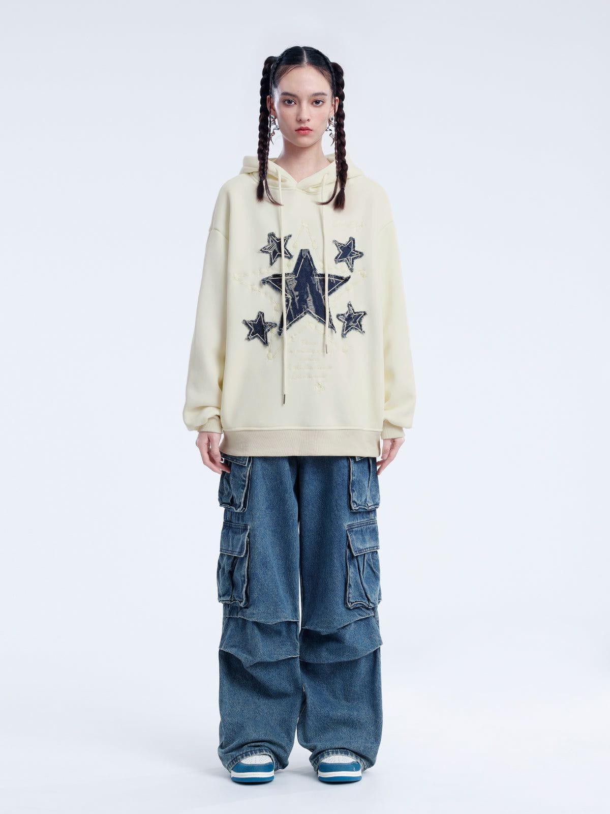 Aelfric Eden Applique Embroidery Star Hoodie Product Image