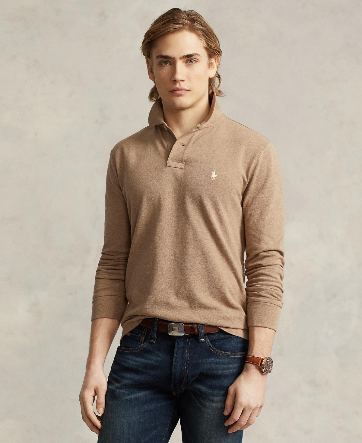 Polo Ralph Lauren Mens Classic Fit Long Sleeve Mesh Polo Product Image