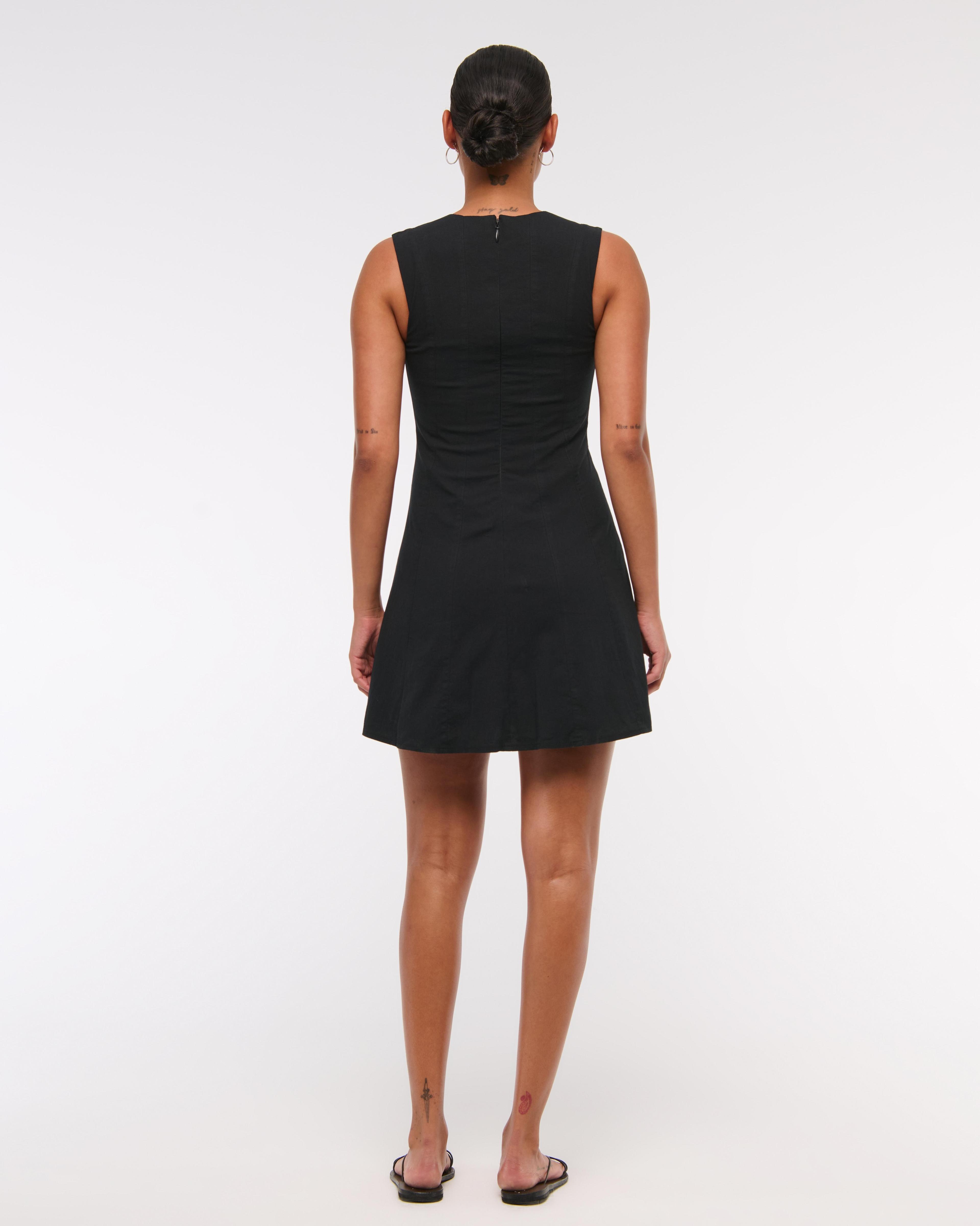 The A&F Mila High-Neck Mini Dress Product Image