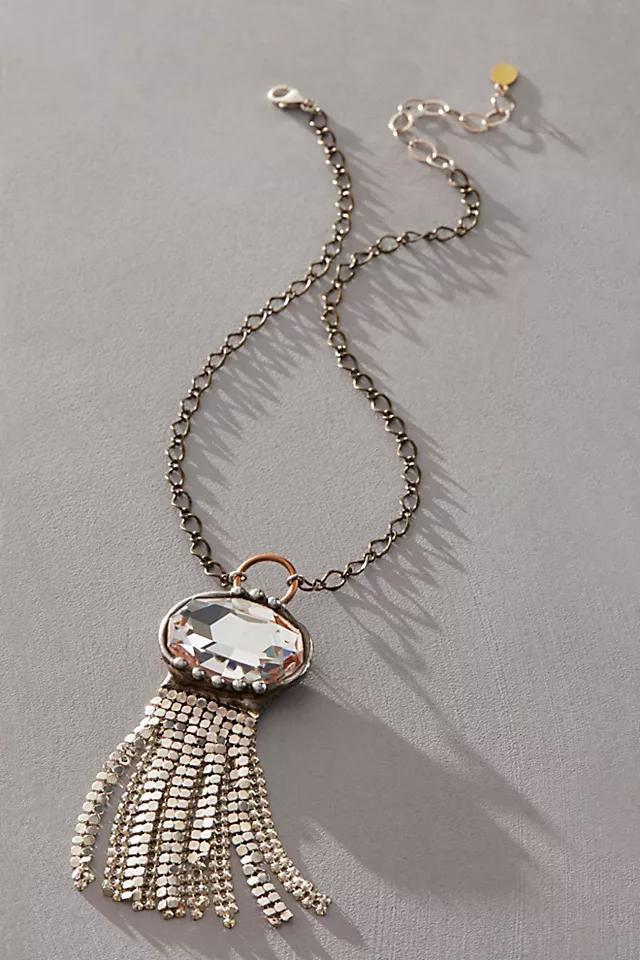 Mikal Winn Oval Crystal Necklace Product Image