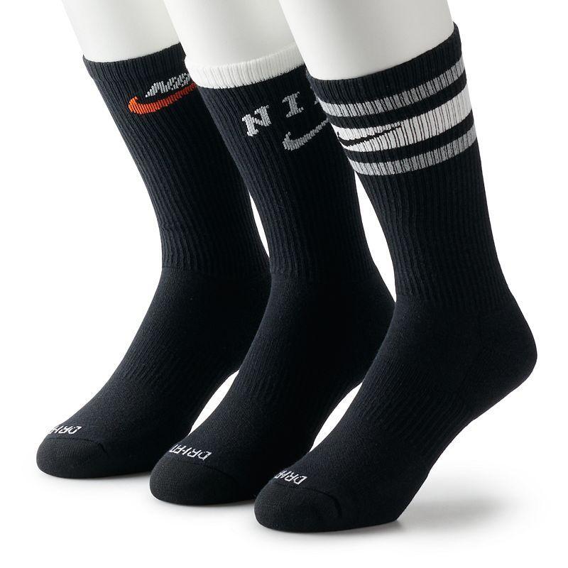 Mens Nike Everyday Plus Cushioned 3-Pack Crew Socks Product Image