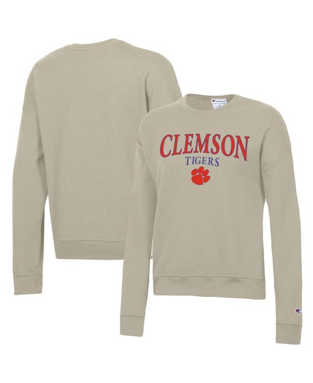 Womens Champion Tan Clemson Tigers Powerblend Pullover Sweatshirt Product Image