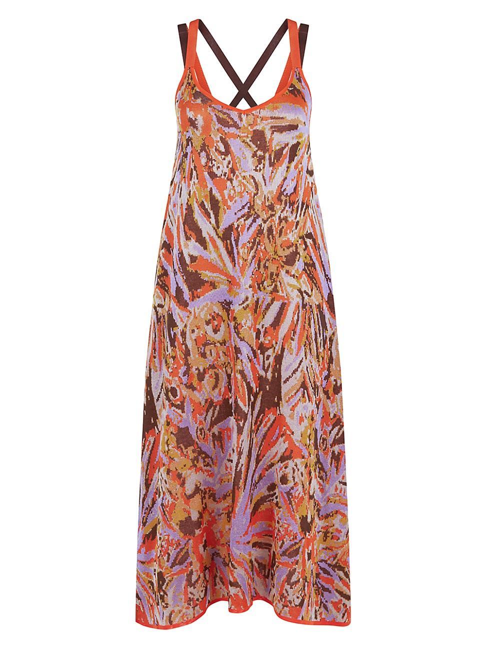 Womens Rio Abstract Sleeveless Midi Dress Product Image