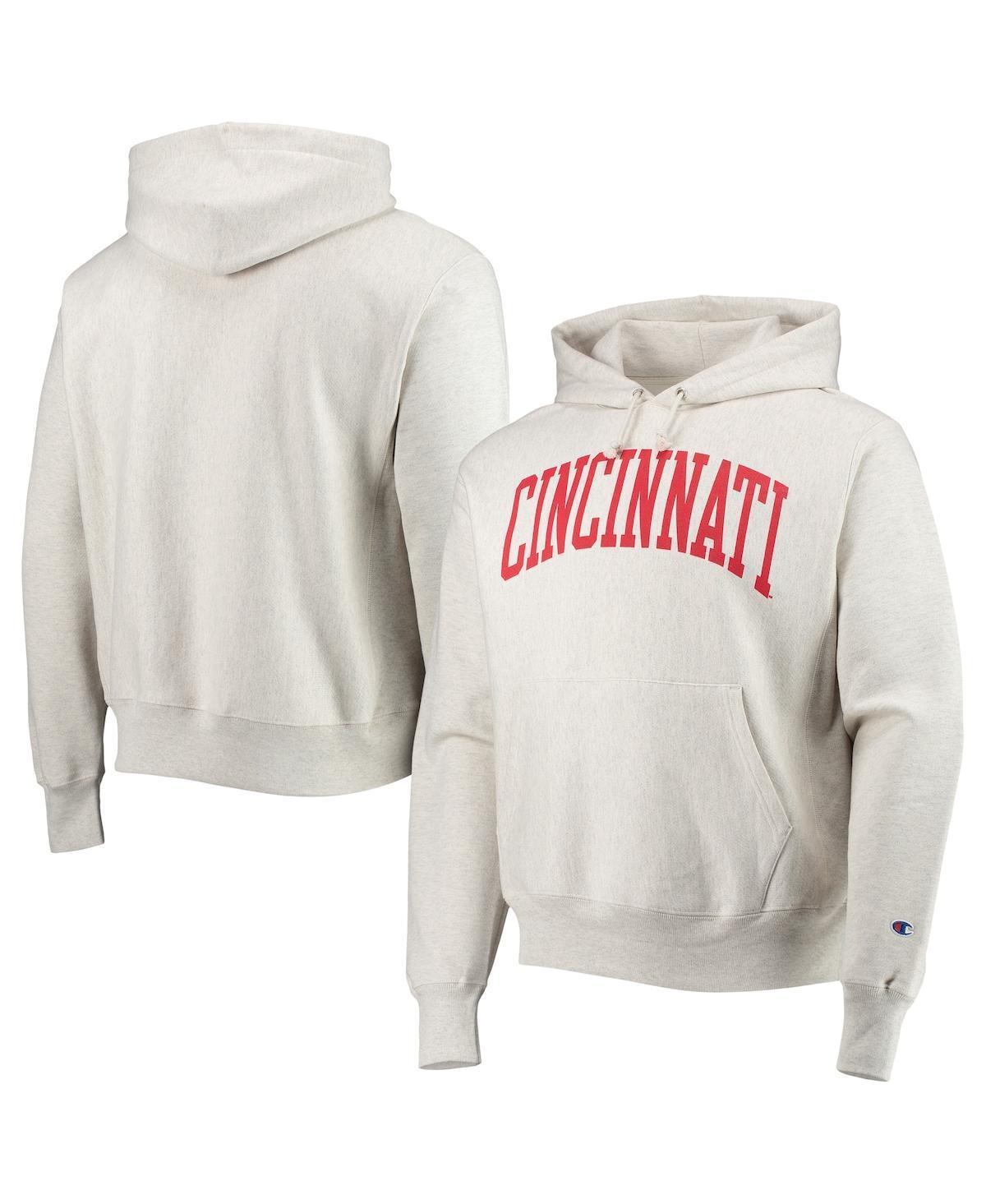 Mens Champion Heathered Oatmeal Cincinnati Bearcats Cincy Arch Pullover Hoodie Product Image