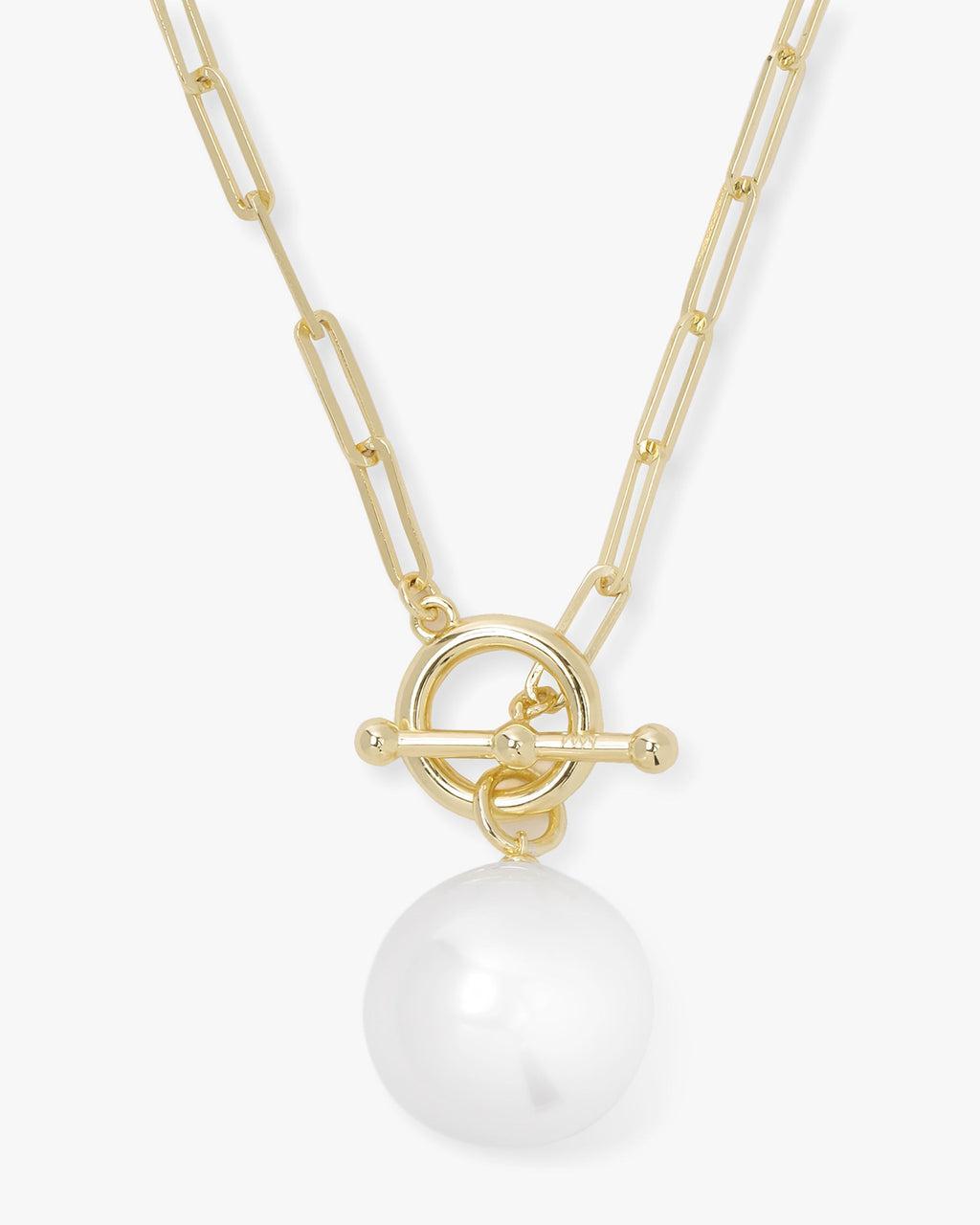 Life's A Ball Pearl Pendant Necklace - Gold Product Image