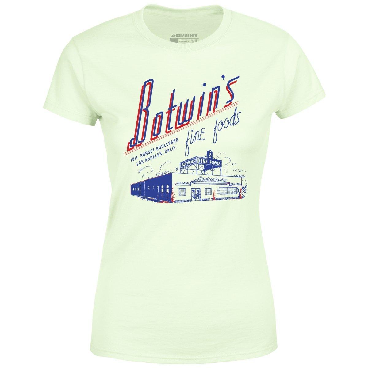 Botwin's Cafe v2 - Los Angeles, CA - Vintage Restaurant - Women's T-Shirt Female Product Image