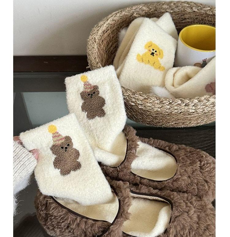 Fluffy Cartoon Animal Socks Set Product Image