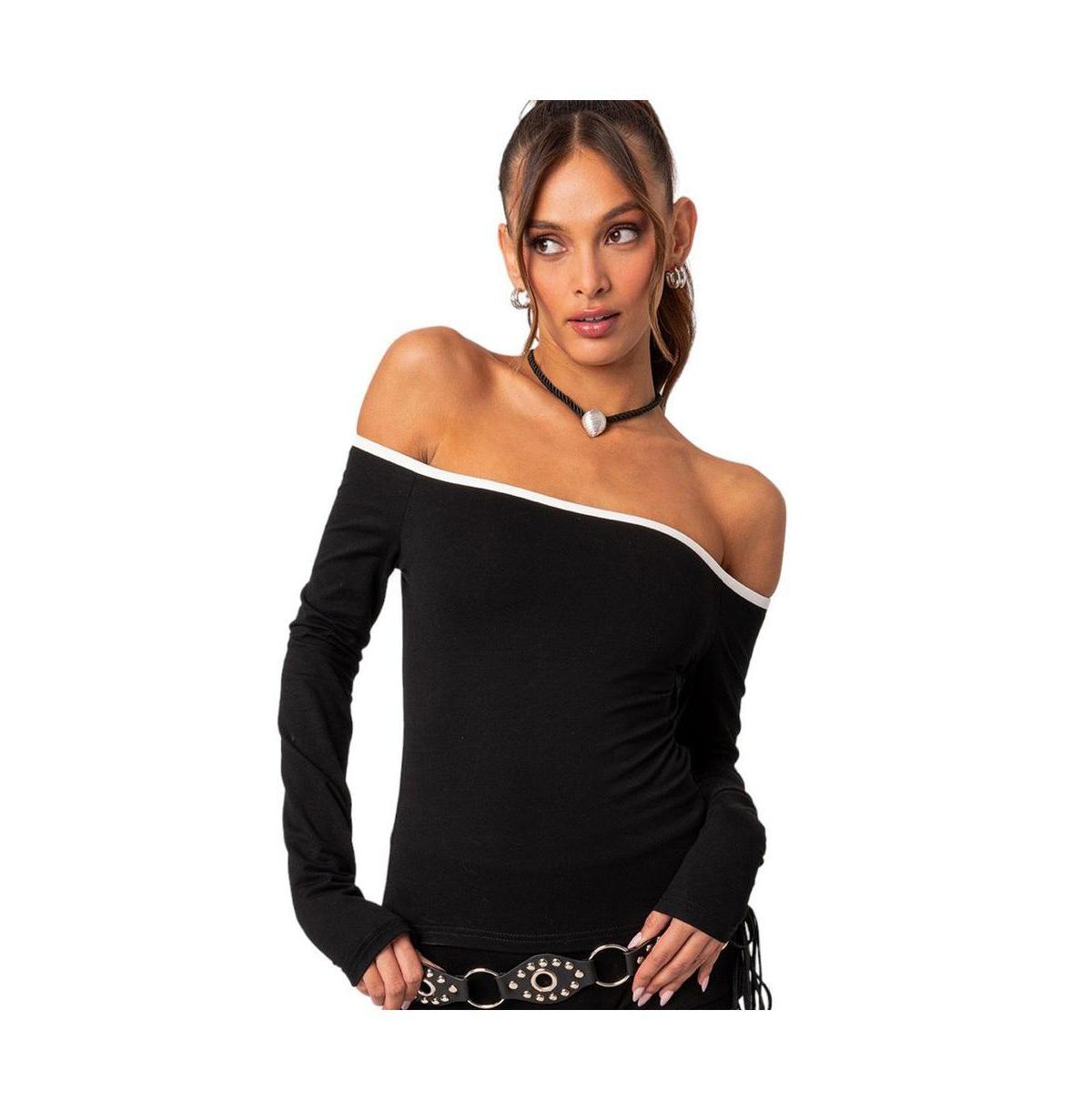 Womens Captain contrast off shoulder top Product Image