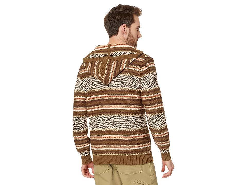 Pendleton Highland Peak Cotton Hoody (Tan/Blue/Coffee Stripe) Men's Sweater Product Image