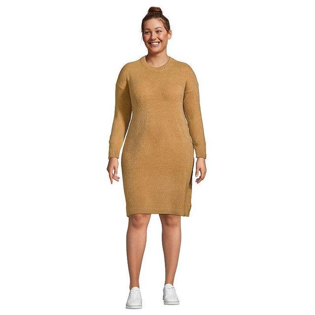 Plus Size Lands End Lounge Crewneck Sweater Dress, Womens Product Image