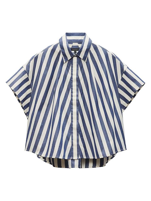 Womens Martha Striped Poplin Shirt Product Image