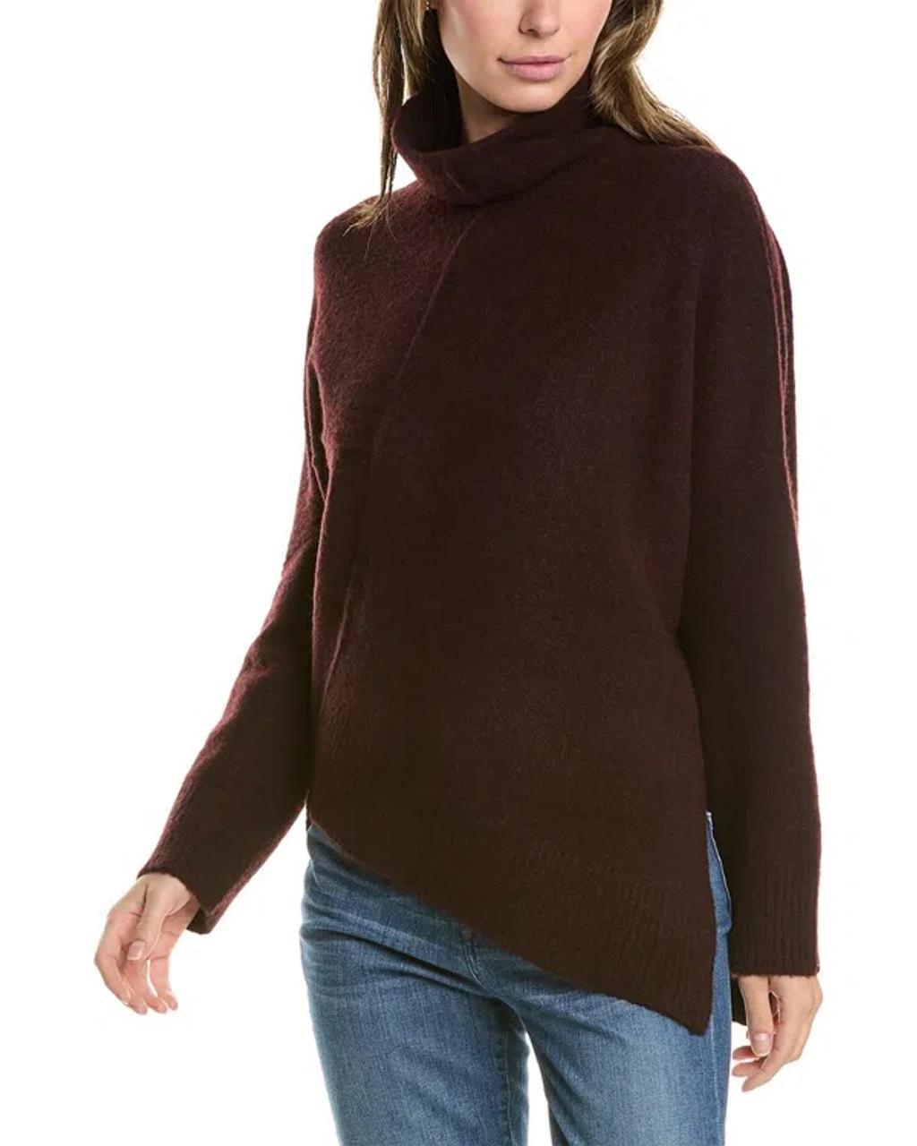 Lock Roll Neck Wool & Yak-blend Top In Brown Product Image